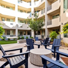 outdoor lounge area with chairs